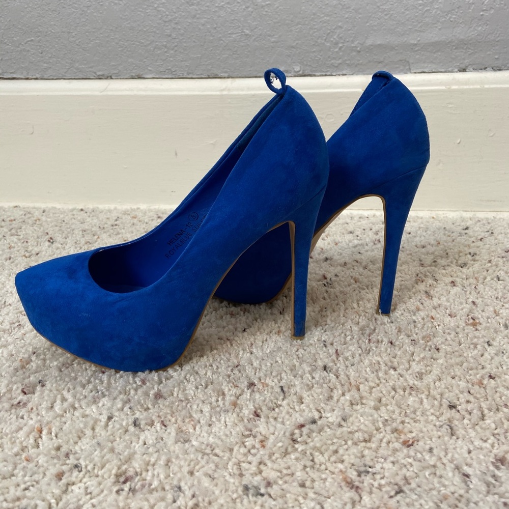 Royal blue heels